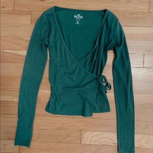 wrap top dark green !!